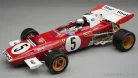 FERRARI  F1  312B2 N 5 GERMAN GP (with pilot figure) 1971 MARIO ANDRETTI - CON VETRINA - WITH SHOWCASE  RED WHITE