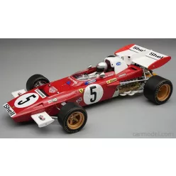   FERRARI  F1  312B2 N 5 GERMAN GP (with pilot figure) 1971 MARIO ANDRETTI - CON VETRINA - WITH SHOWCASE  RED WHITE