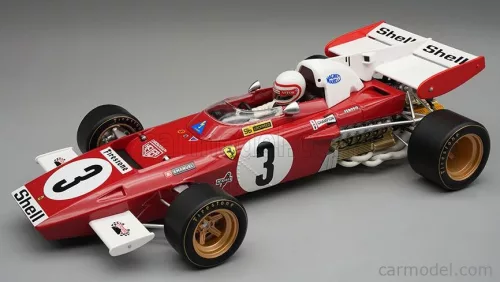 FERRARI  F1   312B2 N 3 ZANDVOORT GP (with pilot figure) 1971 CLAY REGAZZONI - CON VETRINA - WITH SHOWCASE  RED WHITE
