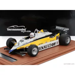   RENAULT  F1  RE30B V6 TURBO TEAM RENAULT ELF N 16 WINNER ITALY GP (with pilot figure) 1982 RENE ARNOUX  WHITE YELLOW BLACK