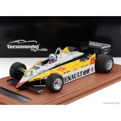   RENAULT  F1  RE30B V6 TURBO TEAM RENAULT ELF N 15 WINNER BRAZILIAN GP (with pilot figure) 1982 ALAIN PROST  WHITE YELLOW BLACK