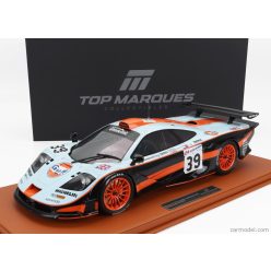   McLAREN  F 1 GTR 6.0L V12 TEAM GULF DAVIDOFF GTC RACING N 39 24h LE MANS 1997 R.BELLM - A.G.SCOTT - M.SEKIYA  LIGHT BLUE RED