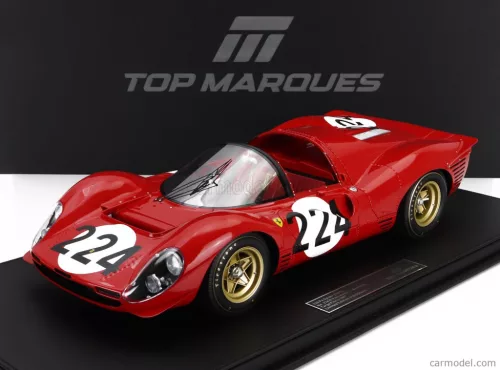 FERRARI  330P4 4.0L V12 SPIDER TEAM SPA FERRARI SEFAC N 224 TARGA FLORIO 1967 NINO VACCARELLA - LUDOVICO SCARFIOTTI  RED