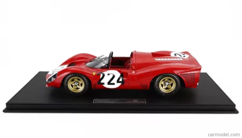 FERRARI  330P4 4.0L V12 SPIDER TEAM SPA FERRARI SEFAC N 224 TARGA FLORIO 1967 NINO VACCARELLA - LUDOVICO SCARFIOTTI  RED