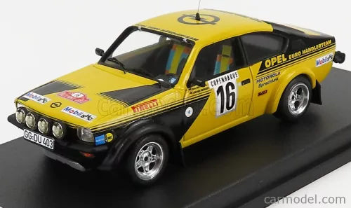 OPEL  KADETT C GT/E (night version) N 16 4th RALLY MONTECARLO 1976 WALTER ROHRL - JOCHEN BERGER  YELLOW BLACK