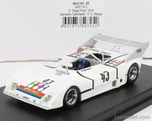 GRD  S74 N 43 5th TARGA FLORIO 1974 G.GALIMBERTI - P.G.MUSSA  WHITE