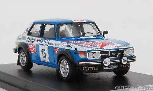 SAAB  99 TEAM KONELA RACING N 15 RALLY 1000 LAKES 1977 T.RAINIO - E.NYMAN  BLUE WHITE
