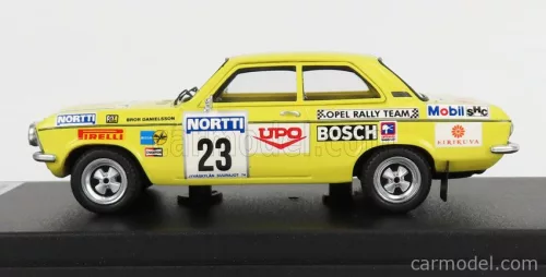 OPEL  ASCONA A N 23 RALLY 1000 LAKES 1974 B.DANIELSSON - B.SUNDBERG  YELLOW