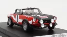 FIAT  124 ABARTH (night version) N 3 RALLY OF POLAND 1973 A.PAGANELLI - N.RUSSO  RED BLACK WHITE