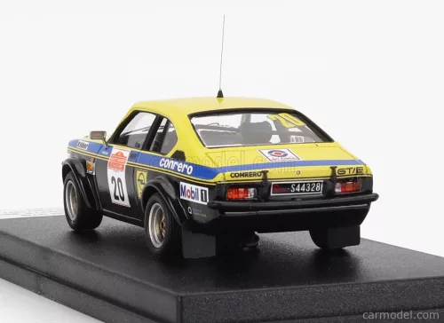 OPEL  KADETT GT/E (night version) N 20 RALLY SANREMO 1977 F.ORMEZZANO - R.MEIOHAS  YELLOW BLACK