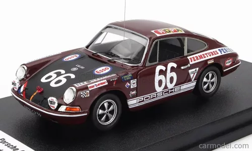 PORSCHE  911T TEAM EGRETEAUD N 66 24h LE MANS 1969 J.EGRETEAUD - R.LOPEZ  BORDEAUX BLACK