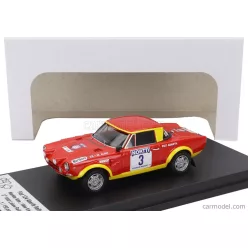   FIAT  124 ABARTH (night version) N 3 3rd RALLY 1000 LAKES 1974 MARKKU ALEN - ILKKA KIVIMAKI  RED YELLOW