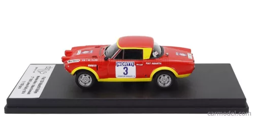FIAT  124 ABARTH (night version) N 3 3rd RALLY 1000 LAKES 1974 MARKKU ALEN - ILKKA KIVIMAKI  RED YELLOW