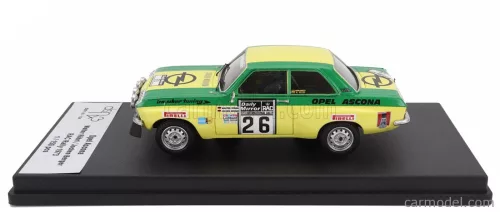 OPEL  ASCONA 1.9 SR (night version) N 26 RALLY RAC LOMBARD 1973 WALTER ROHRL - JOCHEN BERGER  GREEN YELLOW
