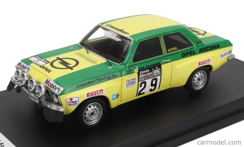 OPEL  ASCONA 1.9 SR (night version) N 29 8tH RALLY RAC LOMBARD 1973 LARS CARLSSON - PETER PETERSEN  GREEN YELLOW