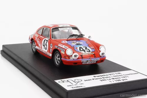 PORSCHE  911 COUPE N 43 24h LE MANS 1971 JEAN PIERRE BODIN - GILBERT COURTHIADE  RED