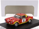 FIAT  124 ABARTH (night version) N 4 WINNER RALLY PORTUGAL 1975 MARKKU ALEN - ILKKA KIVIMAKI  RED YELLOW