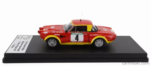 FIAT  124 ABARTH (night version) N 4 WINNER RALLY PORTUGAL 1975 MARKKU ALEN - ILKKA KIVIMAKI  RED YELLOW