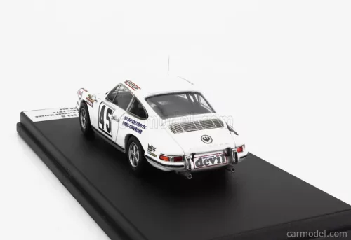 PORSCHE  911S COUPE TEAM C.LAURENT N 45 24h LE MANS 1971 CLAUDE LAURENT - JACQUES MARCHE  WHITE RED