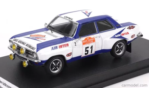 OPEL  ASCONA (night version) N 51 RALLY SANREMO 1974 ALAIN ERRANI - VINCENT LAVERNE  WHITE BLUE