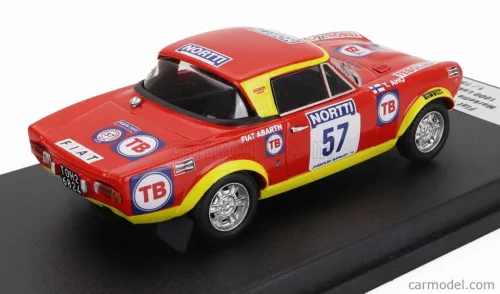 FIAT  124 ABARTH (night version) N 57 RALLY 1000 LAKES 1974 MARKETTA OKSALA - TERTTU AHO  RED YELLOW