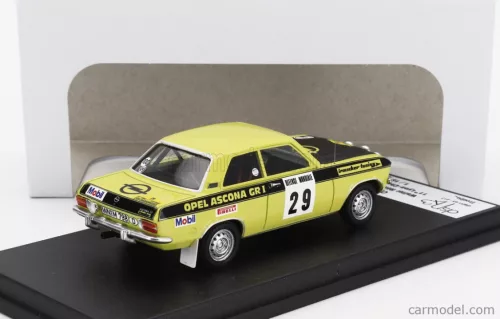OPEL  ASCONA (night version) N 29 RALLY LYON CHARBONNIERES 1973 WALTER ROHL - JOCHEN BERGER  YELLOW BLACK