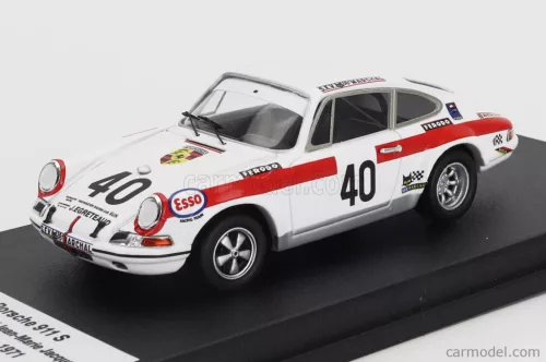 PORSCHE  911S COUPE N 40 24h LE MANS 1971 JEAN EGRETEAUD - JEAN MARIE JACQUEMIN  WHITE RED
