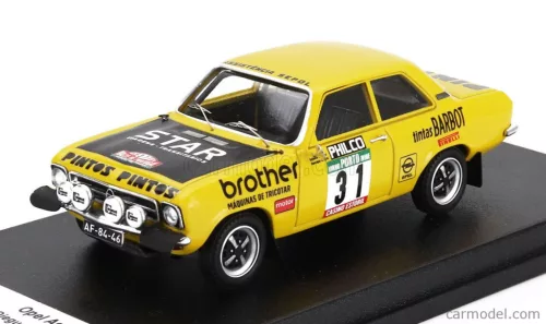 OPEL  ASCONA (night version) N 31 RALLY PORTUGAL 1976 ANTONIO DIEGUES - HENRIQUE ALEGRIA  YELLOW BLACK