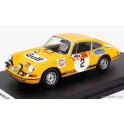   PORSCHE  911S COUPE (night version) N 2 WINNER RALLY SWEDISH 1970 BJORN WALDEGAARD - LARS HELMER  YELLOW