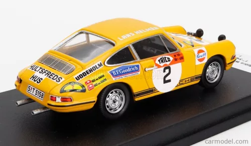 PORSCHE  911S COUPE (night version) N 2 WINNER RALLY SWEDISH 1970 BJORN WALDEGAARD - LARS HELMER  YELLOW