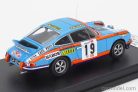 PORSCHE  911 CARRERA RS COUPE N 19 RALLY TAP 1973 AMERICO NUNES - ANTONIO MORAIS  LIGHT BLUE ORANGE