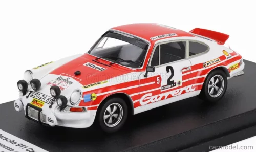 PORSCHE  911 CARRERA RS COUPE (night version) N 2 RALLY TOUR DE CORSE 1972 GERARD LARROUSSE - CHRISTIAN DELFERIER  WHITE RED