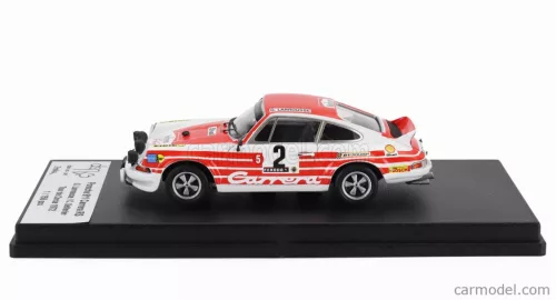 PORSCHE  911 CARRERA RS COUPE (night version) N 2 RALLY TOUR DE CORSE 1972 GERARD LARROUSSE - CHRISTIAN DELFERIER  WHITE RED