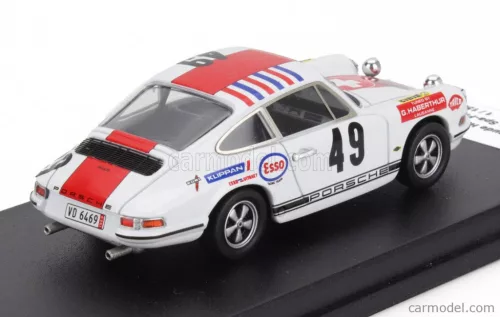 PORSCHE  911 COUPE N 49 2nd 24h SPA FRANCORCHAMPS 1969 CLAUDE HALDI - JEAN CHENEVIERE  WHITE RED
