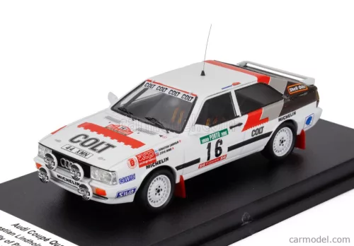 AUDI  QUATTRO COUPE (night version) N 16 RALLY PORTUGAL 1988 SEBASTIAN LINDHOLM - STEVE BOND  WHITE RED