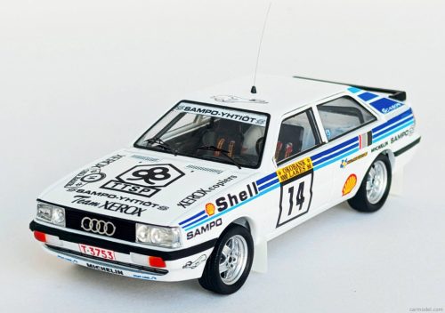 AUDI  QUATTRO COUPE N 14 RALLY 1000 LAKES 1986 LASSE LAMPI - PENTTI KUUKKALA  WHITE LIGHT BLUE