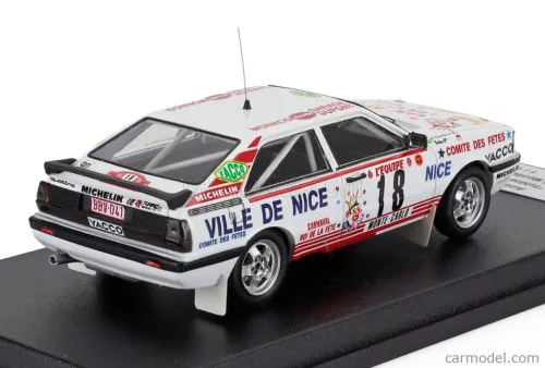 AUDI  QUATTRO COUPE N 18 RALLY MONTECARLO 1987 TCHINE - GILLES THIMONIER  WHITE