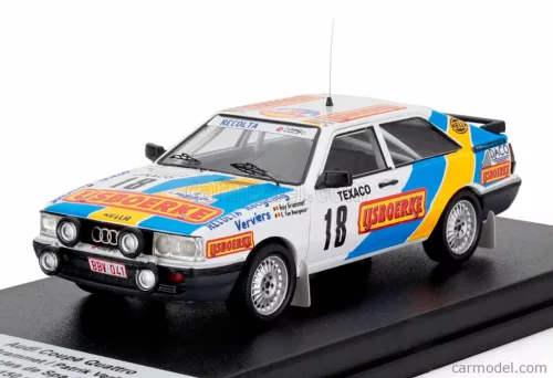 AUDI  QUATTRO COUPE (night version) N 18 BOUCLES DE SPA 1987 GUY GRAMMET - PATRIK VERHEYDEN  WHITE BLUE