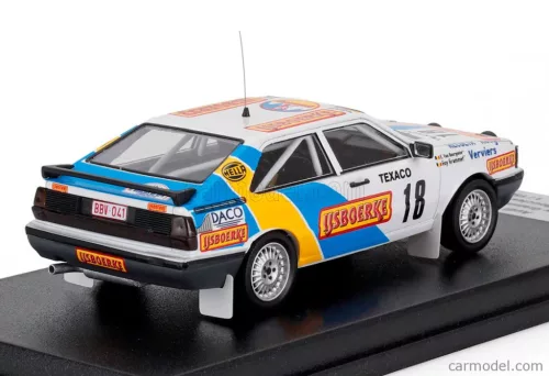 AUDI  QUATTRO COUPE (night version) N 18 BOUCLES DE SPA 1987 GUY GRAMMET - PATRIK VERHEYDEN  WHITE BLUE