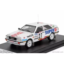   AUDI  QUATTRO COUPE N 27 RALLY MONTECARLO 1987 MAURICE CHOMAT - MICHEL ROISSARD  WHITE