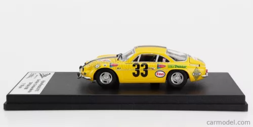 RENAULT  A110 ALPINE (night version) N 3 RALLY TAP 1968 DAN BLAIN - CHRISTIAN MELVILLE  YELLOW BLACK