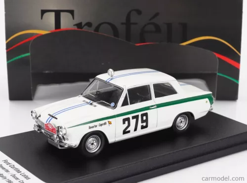 FORD ENGLAND  CORTINA LOTUS N 279 RALLY MONTECARLO 1964 ESTANISLAO REVERTER - OSCAR CAPROTTI  WHITE GREEN