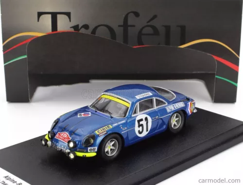 RENAULT  ALPINE A110 N 51 RALLY MONTECARLO 1970 JEAN LUC THERIER - MARCEL CALLEWAERT  BLUE