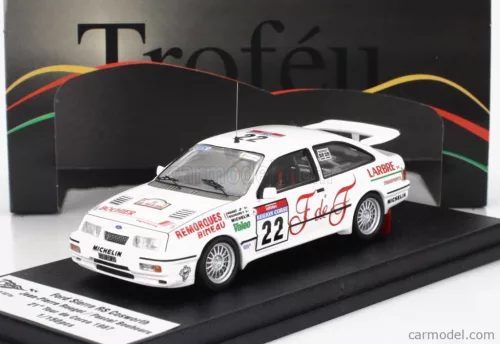 FORD ENGLAND  SIERRA RS COSWORTH N 22 RALLY TOUR DE CORSE 1987 JEAN PIERRE ROUGET - PASCAL BOUHOURS  WHITE RED