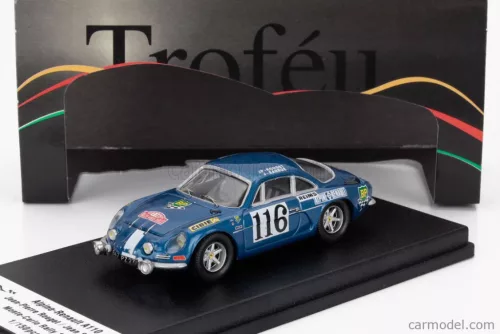 RENAULT  ALPINE A110 (night version) N 116 RALLY MONTECARLO 1971 JEAN PIERRE ROUGET - JEAN SARRUS  BLUE