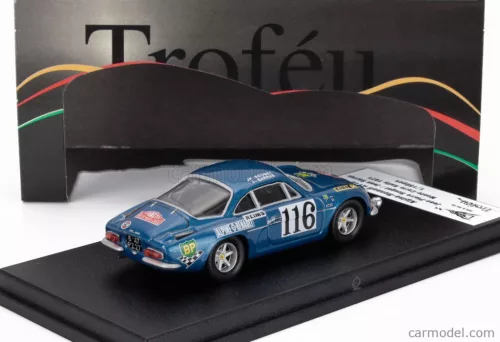 RENAULT  ALPINE A110 (night version) N 116 RALLY MONTECARLO 1971 JEAN PIERRE ROUGET - JEAN SARRUS  BLUE