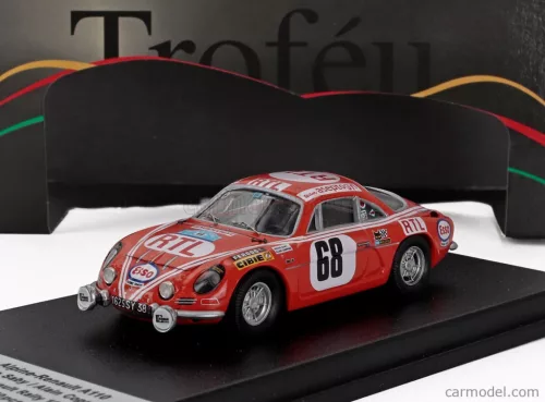 RENAULT  ALPINE A110 (night version) N 68 WINNER RALLY HERAULT 1972 BRUNO SABY - ALAIN COPPIER  RED