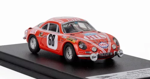 RENAULT  ALPINE A110 (night version) N 68 WINNER RALLY HERAULT 1972 BRUNO SABY - ALAIN COPPIER  RED