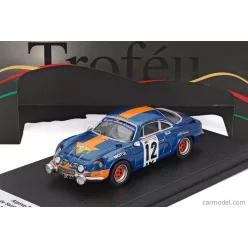   RENAULT  ALPINE A110 (night version) N 12 3rd RALLY COTE FLEURIE 1977 GUILLAUME DE SAINT PIERRE - REGINE PLESSY  BLUE ORANGE