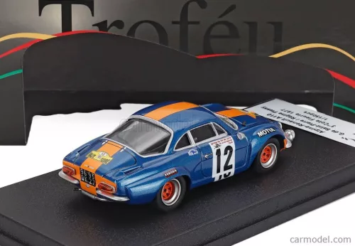 RENAULT  ALPINE A110 (night version) N 12 3rd RALLY COTE FLEURIE 1977 GUILLAUME DE SAINT PIERRE - REGINE PLESSY  BLUE ORANGE
